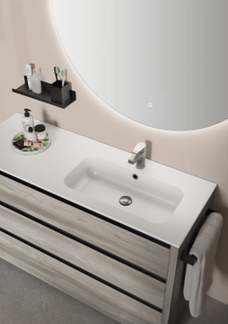 RIVA 04 - Floor-standing wooden vanity unit with integrated washbasin by Gruppo Geromin - view 3